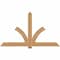 Ekena Millwork Redmond Smooth Timber Gable Bracket, Western Red Cedar, 84"W x 49"H x 5 1/2"D x 5 1/2"F, 14/12 Pitch GBW084X49X0606RED00SWR - alternate 1